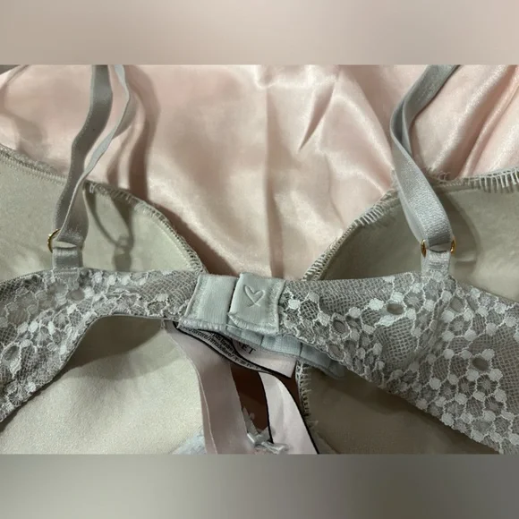 Victoria’s Secret White And Tan Lace Push Ip Bra 34B - Picture 5 of 7